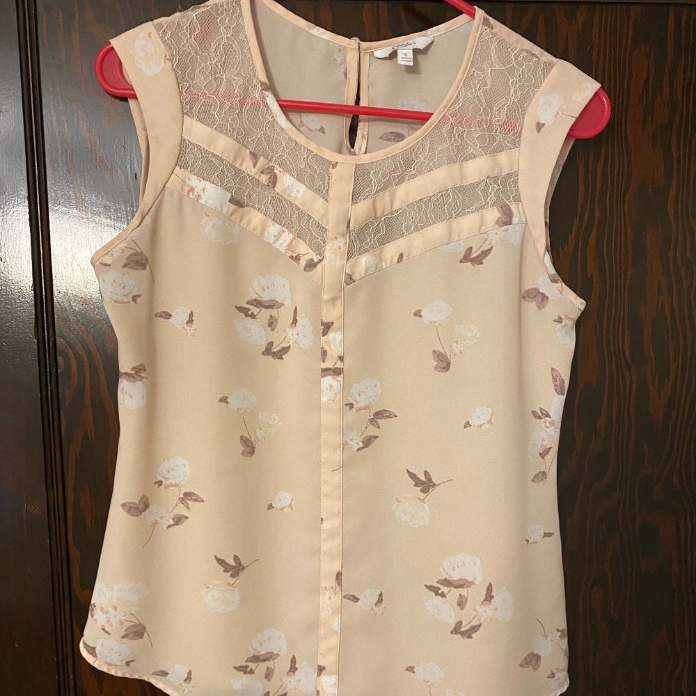 Candie's Pink Floral Blouse